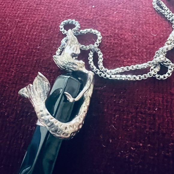 Mermaid Sterling silver/ black stone - Picture 7 of 9
